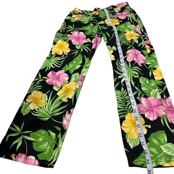 Lauren Ralph Lauren Tropical Floral Hi-Rise Capri Pants Womens 4 Multicolored - Picture 7 of 9
